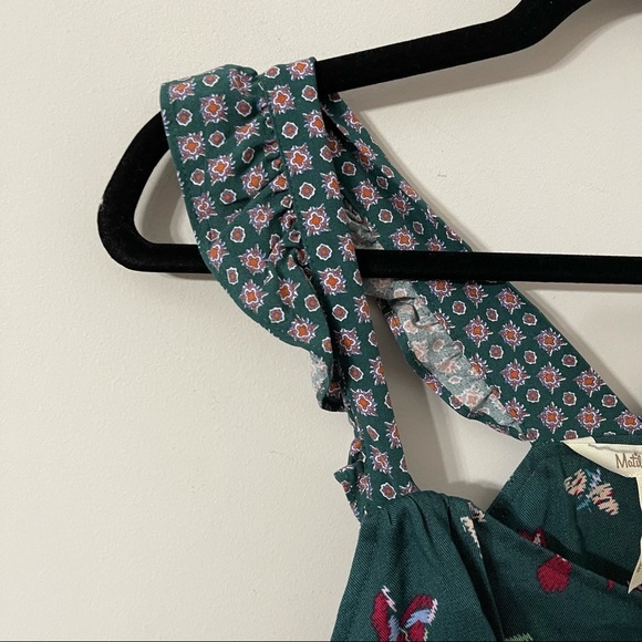 Matilda Jane evergreen hummingbird dream‎ green floral jumpsuit size XS - Picture 4 of 8